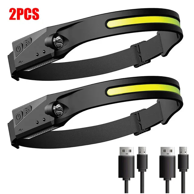 Ultralight hand sensor waterproof LED headlight