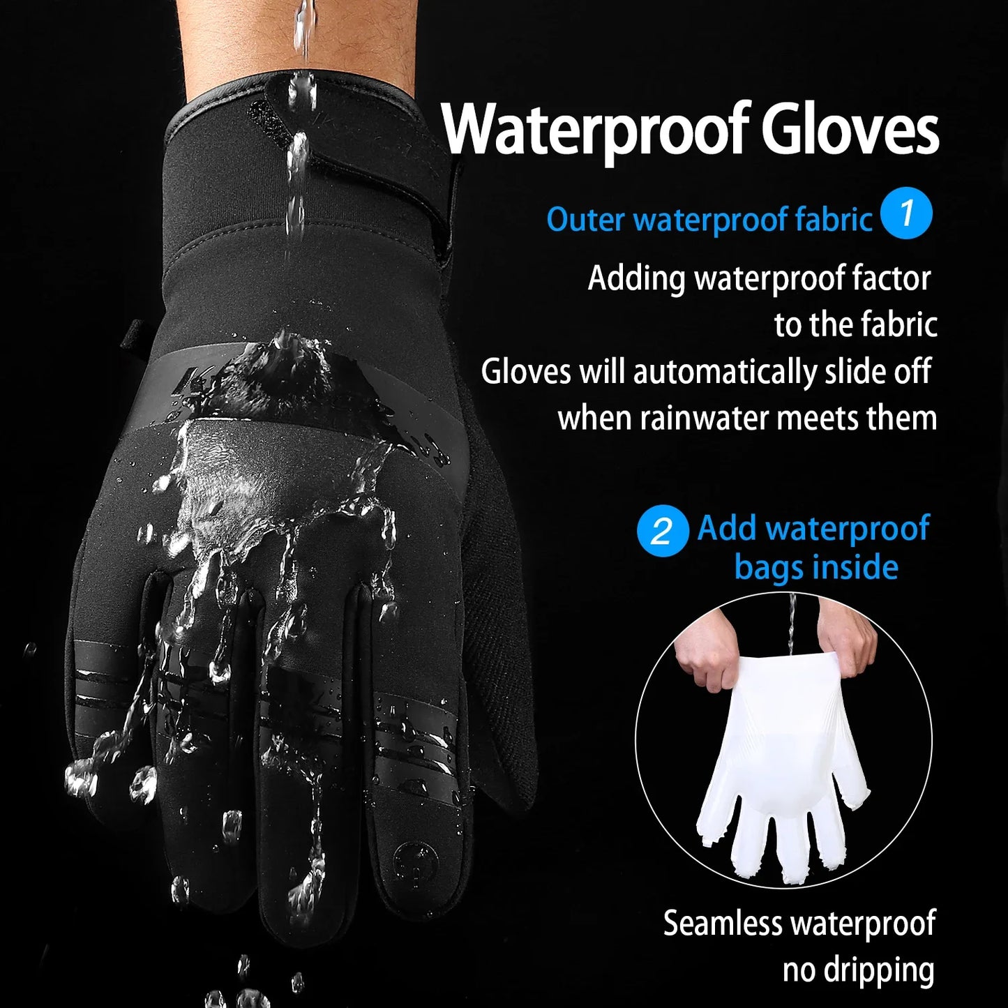 Outdoor windproof waterproof gloves