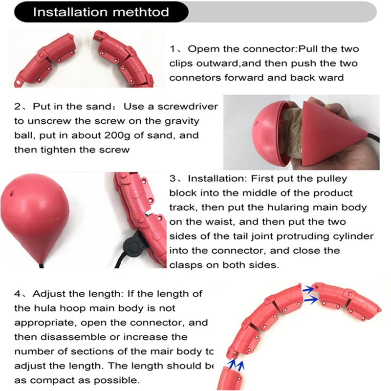 Adjustable Weighted Hoop for Weight Loss